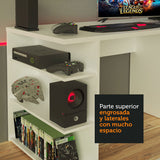 Escritorio Gamer Alaska B Blanco 136x75cm Sin Cajones - Escritorios | Bylmo