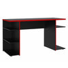 Escritorio Gamer Alaska Nb Negro Y Rojo 136x75cm Sin Cajones