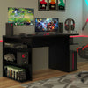 Escritorio Gamer Alaska Gn Negro 136x75cm Sin Cajones