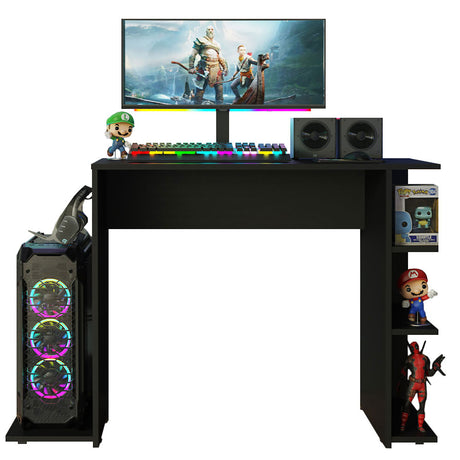 Escritorio Gamer Alaska P Negro 114x75cm Sin Cajones - Escritorios | Bylmo