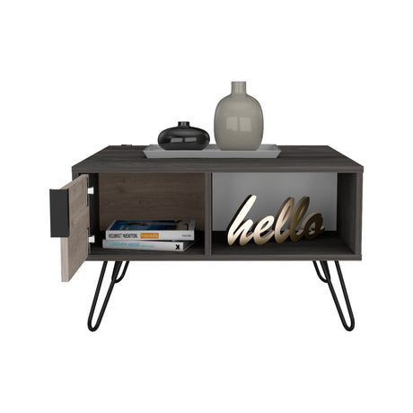 Mesa de Centro Borealis Carbón y Ceniza 70x43cm Rectangular - Mesas de Centro | Bylmo