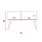 Mesa De Centro Borealis Carbón Y Ceniza 70x43cm Rectangular