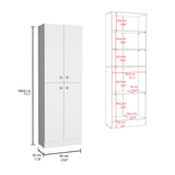 Alacena Lynch Blanco 60x180.6cm de Piso - Alacenas y Muebles Microondas | Bylmo