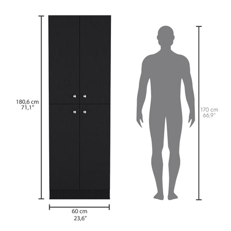 Alacena Lynch Wengue 60x180.6cm de Piso - Alacenas y Muebles Microondas | Bylmo