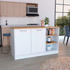 Isla De Cocina Ginger Fresno Europeo 150x90.6cm De Piso