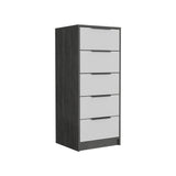 Cajonera Kaia Roble Gris 45x107.8cm con Cinco Cajones - Cajoneras y Comodas | Bylmo