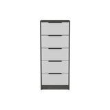 Cajonera Kaia Roble Gris 45x107.8cm con Cinco Cajones - Cajoneras y Comodas | Bylmo