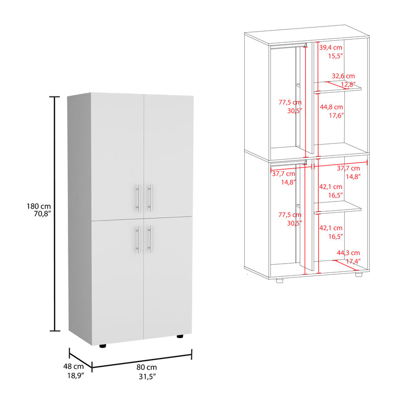 Closet Hazel Blanco 80x180cm Sin Cajones