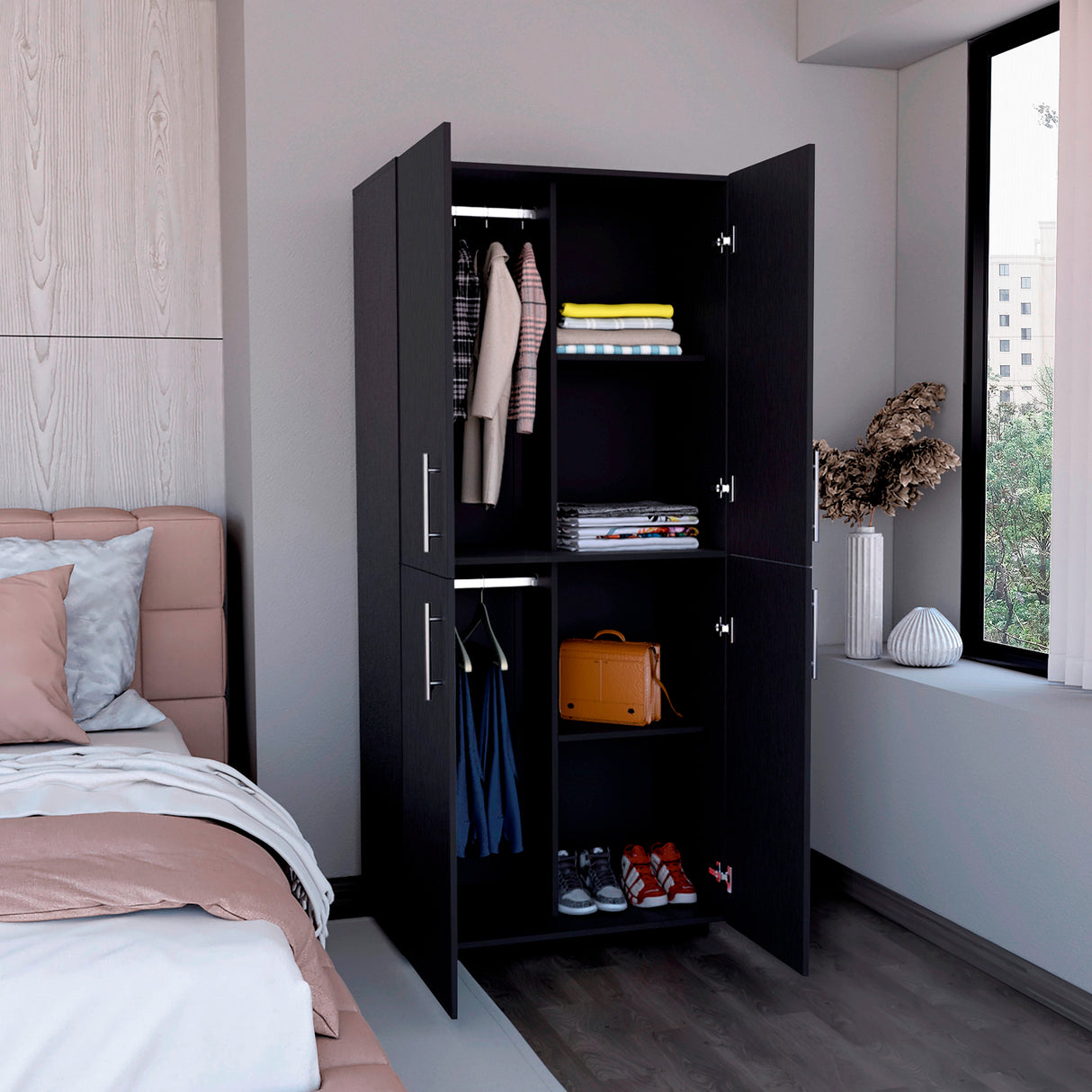 Closet Hazel Wengue 80x180cm Sin Cajones - Closets | Bylmo