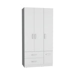 Closet Sebree Blanco 90x180.6cm Con Dos Cajones