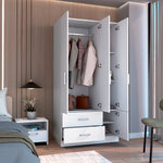 Closet Sebree Blanco 90x180.6cm Con Dos Cajones