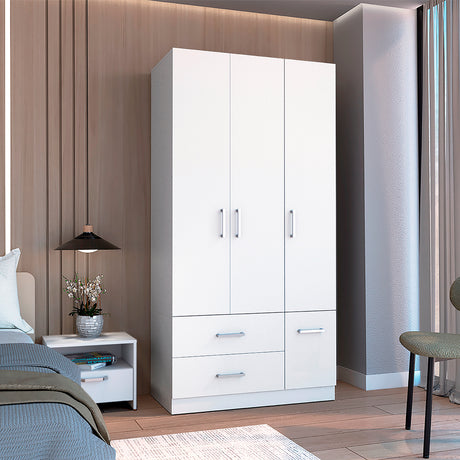 Closet Sebree Blanco 90x180.6cm con Dos Cajones - Closets | Bylmo