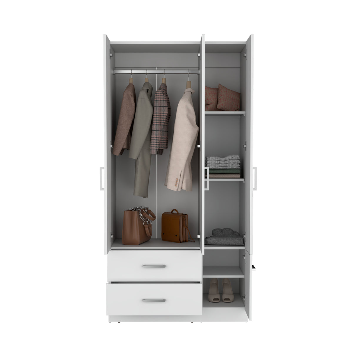 Closet Sebree Blanco 90x180.6cm con Dos Cajones - Closets | Bylmo