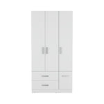 Closet Sebree Blanco 90x180.6cm Con Dos Cajones