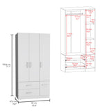Closet Sebree Blanco 90x180.6cm con Dos Cajones - Closets | Bylmo