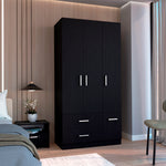 Closet Sebree Wengue 90x180.6cm Con Dos Cajones