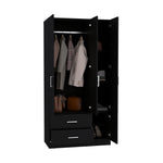 Closet Sebree Wengue 90x180.6cm Con Dos Cajones