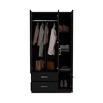 Closet Sebree Wengue 90x180.6cm Con Dos Cajones