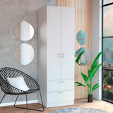 Closet Vicco Blanco 59.2x195cm con Dos Cajones - Closets | Bylmo