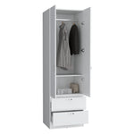 Closet Vicco Blanco 59.2x195cm Con Dos Cajones