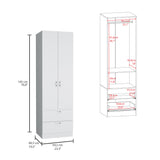 Closet Vicco Blanco 59.2x195cm con Dos Cajones - Closets | Bylmo