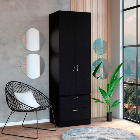 Closet Vicco Wengue 59.2x195cm con Dos Cajones - Closets | Bylmo