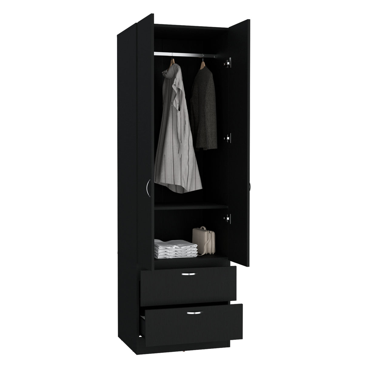 Closet Vicco Wengue 59.2x195cm con Dos Cajones - Closets | Bylmo