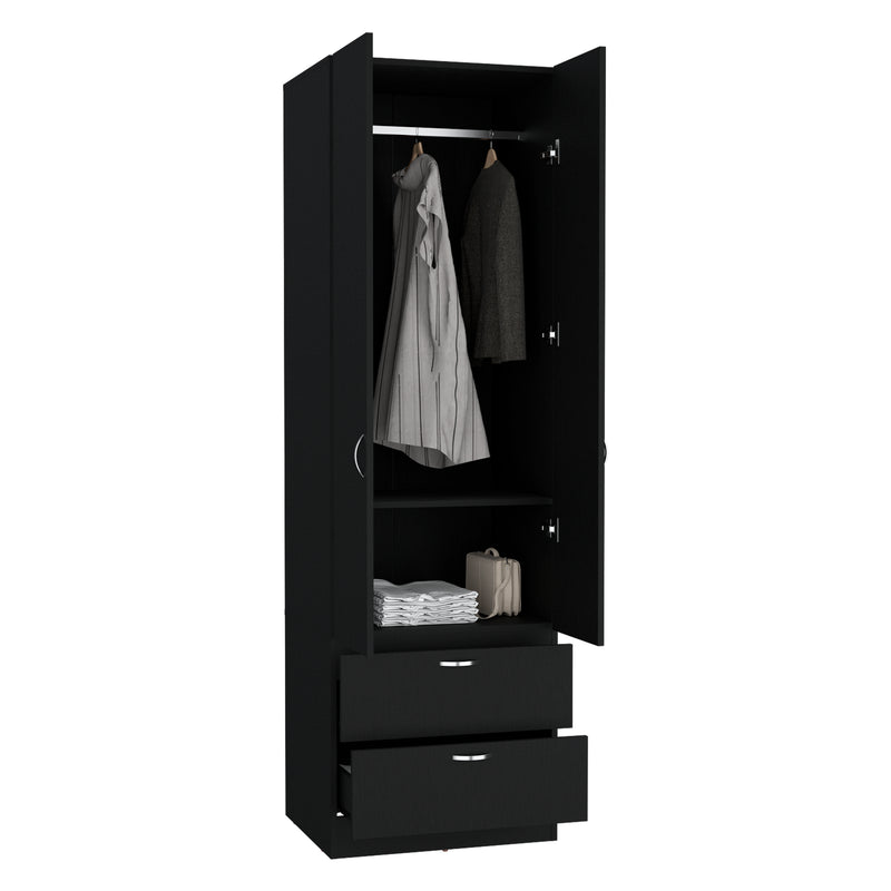 Closet Vicco Wengue 59.2x195cm Con Dos Cajones