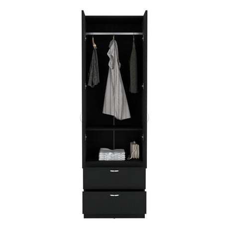 Closet Vicco Wengue 59.2x195cm con Dos Cajones - Closets | Bylmo