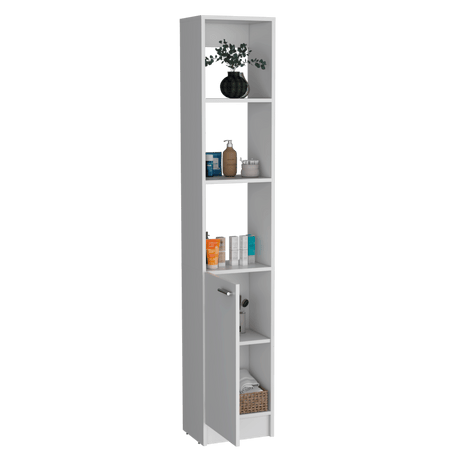 Armario de Baño Parks Blanco 33.1x180.6cm de Piso con Tres Entrepaños - Muebles para Baño | Bylmo