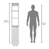 Armario de Baño Parks Blanco 33.1x180.6cm de Piso con Tres Entrepaños - Muebles para Baño | Bylmo