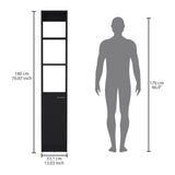 Armario de Baño Parks Wengue 33.1x180.6cm de Piso con Tres Entrepaños - Muebles para Baño | Bylmo