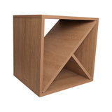 Mesa de Noche Capell Marron 40x40cm de Piso con Entrepaños - Mesas de Noche | Bylmo