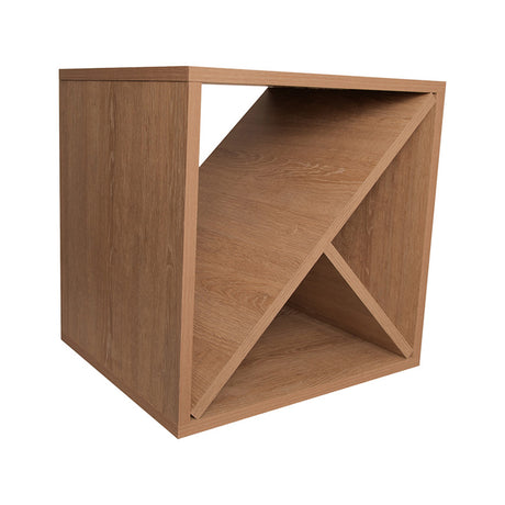 Mesa de Noche Capell Marron 40x40cm de Piso con Entrepaños - Mesas de Noche | Bylmo