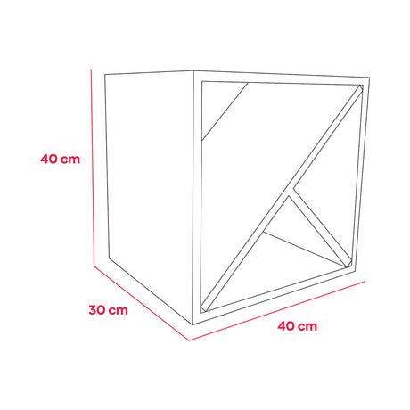 Mesa de Noche Capell Marron 40x40cm de Piso con Entrepaños - Mesas de Noche | Bylmo