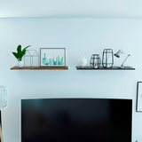 Repisa Wall Z Classic Caramelo 160x1.5cm con Dos Entrepaños - Repisas y Percheros | Bylmo