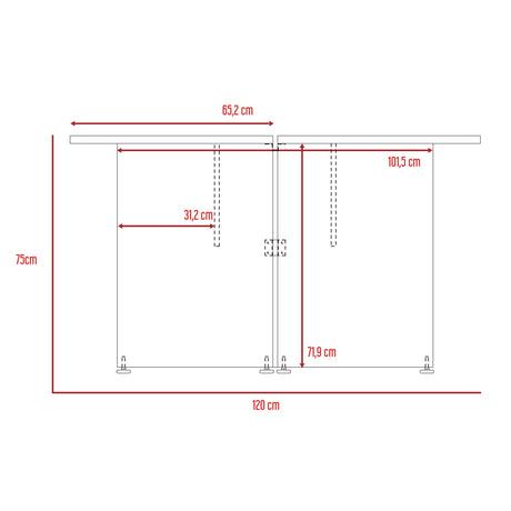 Escritorio Home Office Milan 120x75cm de Doble Puesto - Escritorios | Bylmo