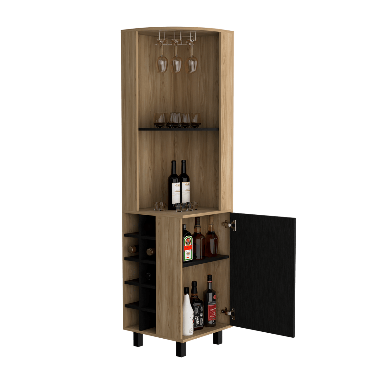 Bar Esquinero Kaia Fresno Europeo 45x180cm con Patas - Bares | Bylmo