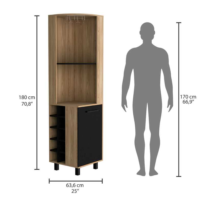 Bar Esquinero Kaia Fresno Europeo 45x180cm Con Patas