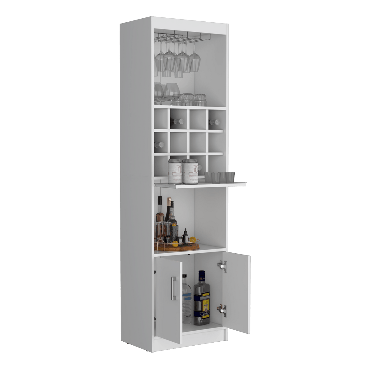 Bar Alto Kevil Blanco 51x180.6cm de Piso - Bares | Bylmo