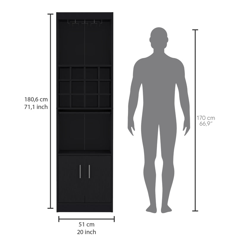 Bar Alto Kevil Wengue 51x180.6cm De Piso