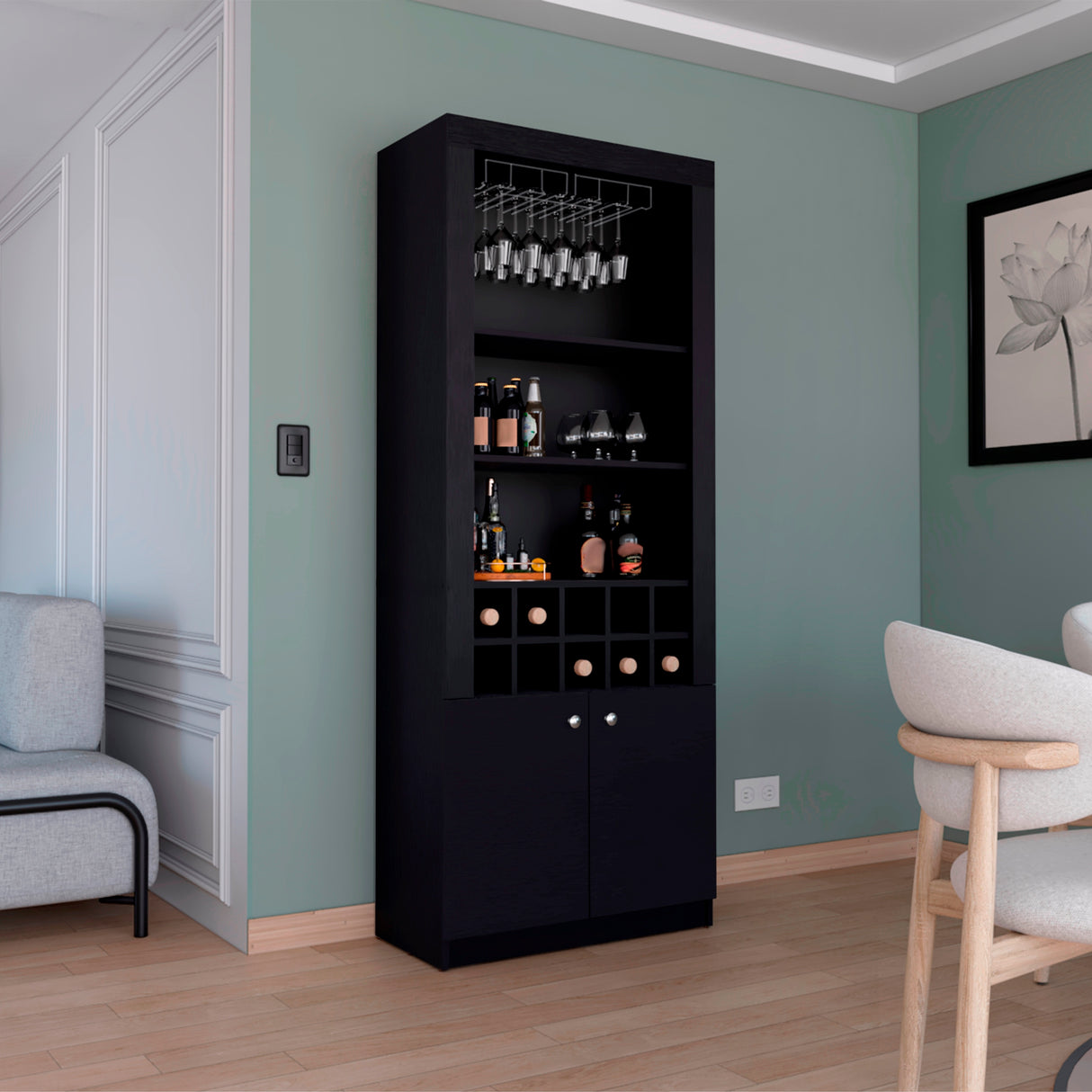 Bar Alto Nebo Wengue 75x190cm de Piso - Bares | Bylmo