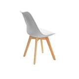 Set por 4 Sillas Sete Blanco 48.5x83cm de Asiento Ovalado - Sillas y Butacos | Bylmo