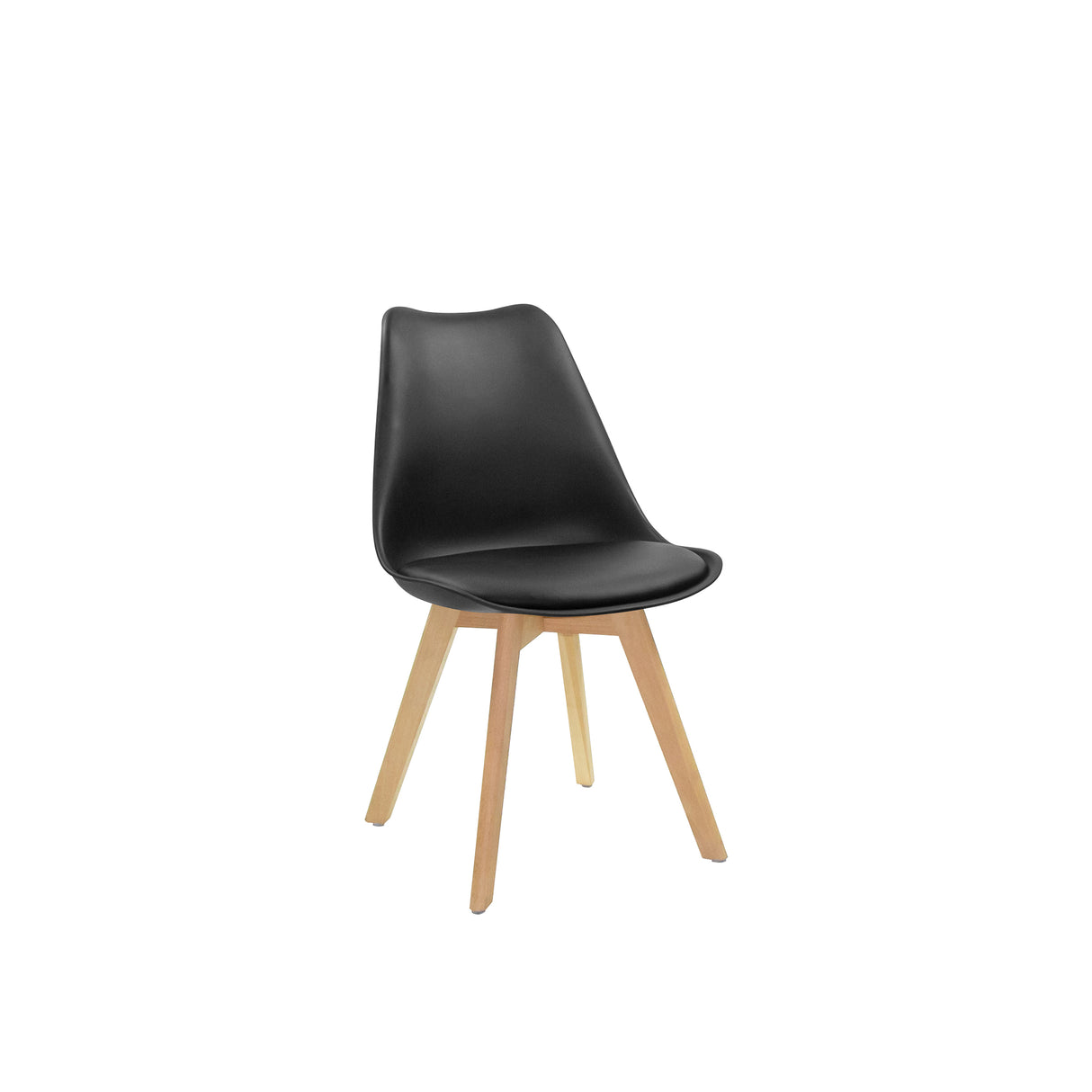 Set por 4 Sillas Sete Negro 48.5x83cm de Asiento Ovalado - Sillas y Butacos | Bylmo