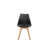 Set por 4 Sillas Sete Negro 48.5x83cm de Asiento Ovalado - Sillas y Butacos | Bylmo