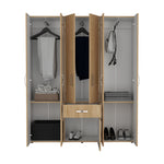 Combo Closet Y Cómoda Mayer Fresno Europeo 141.1x164.2cm Con 4 Cajones