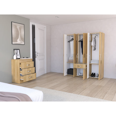 Combo Closet y Cómoda Mayer Fresno Europeo 141.1x164.2cm Con 4 Cajones - Closets | Bylmo