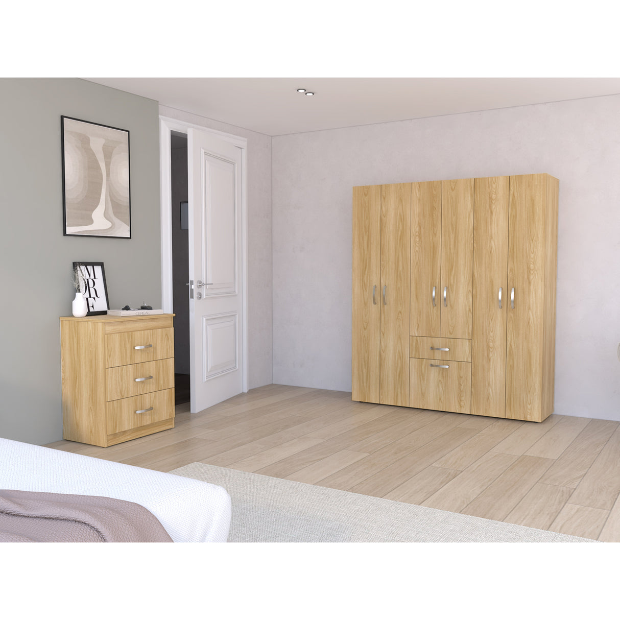 Combo Closet y Cómoda Mayer Fresno Europeo 141.1x164.2cm Con 4 Cajones - Closets | Bylmo