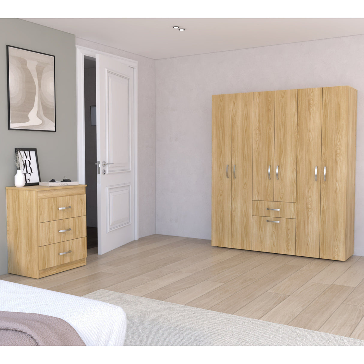 Combo Closet y Cómoda Mayer Fresno Europeo 141.1x164.2cm Con 4 Cajones - Closets | Bylmo