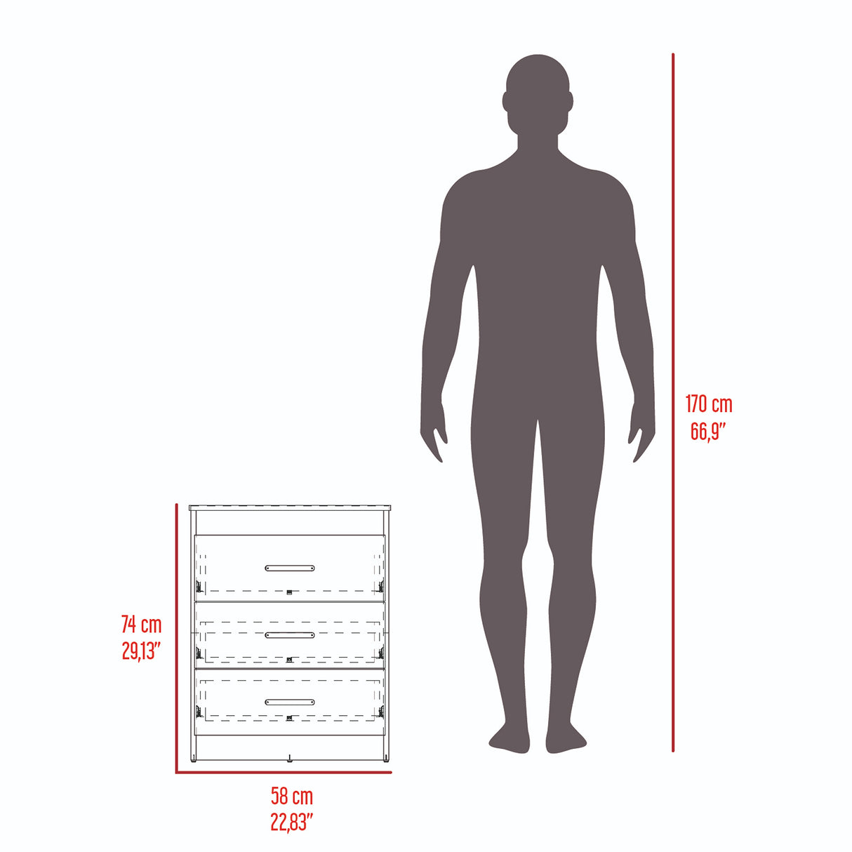 Combo Closet y Cómoda Mayer Fresno Europeo 141.1x164.2cm Con 4 Cajones - Closets | Bylmo